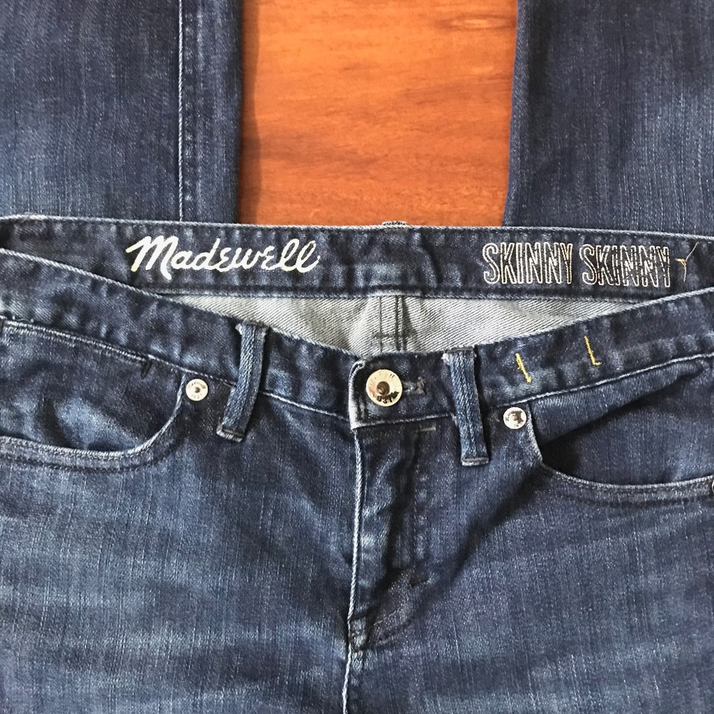 Madewell Dark Wash Denim Skinny Skinny Jeans 27x32 - Picture 3 of 7